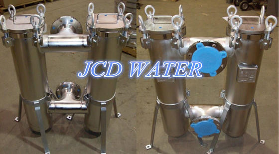 تصفیه آب دوبلکس فیلتر کیسه مسکن 1 - 100micron، فشار بالا