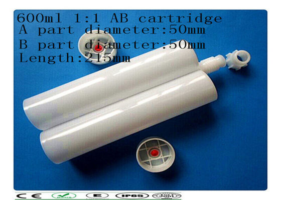 توزیع 600ml دو کارتریج، پلاستیک AB چسب کارتریج
