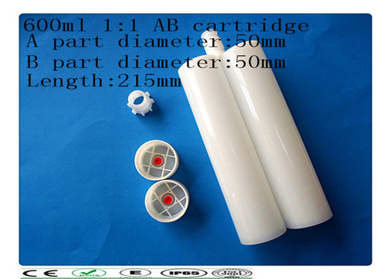 carcartridge دو PE، 600ml دو کارتریج و اجزای تشکیل، پهلو به سمت کارتریج