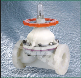 CPVC دریچه دیافراگم چرخ فلنج اتصال دسته 1/2 &quot;(D20mm) ~ 10&quot; (D280mm) DIN / ANSI / JIS