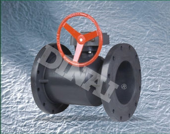 PPH / FRPP پلاستیکی دریچه های توپ پیچ و دنده فلنج اتصال 8 &quot;(D225mm) ~ 12&quot; (D315mm)