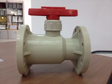 CPVC فلنج شیر توپی چرخ دنده، چرخ دنده اداره 1/2 &quot;- 8&quot; 1.0MPA پلاستیکی دریچه