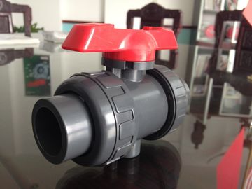 PN10 نوار PVDF پلاستیکی شیر توپی فلنج، 1/2 &quot;تا 12&quot; DIN، ANSI، JIS چرخ دنده های کرم